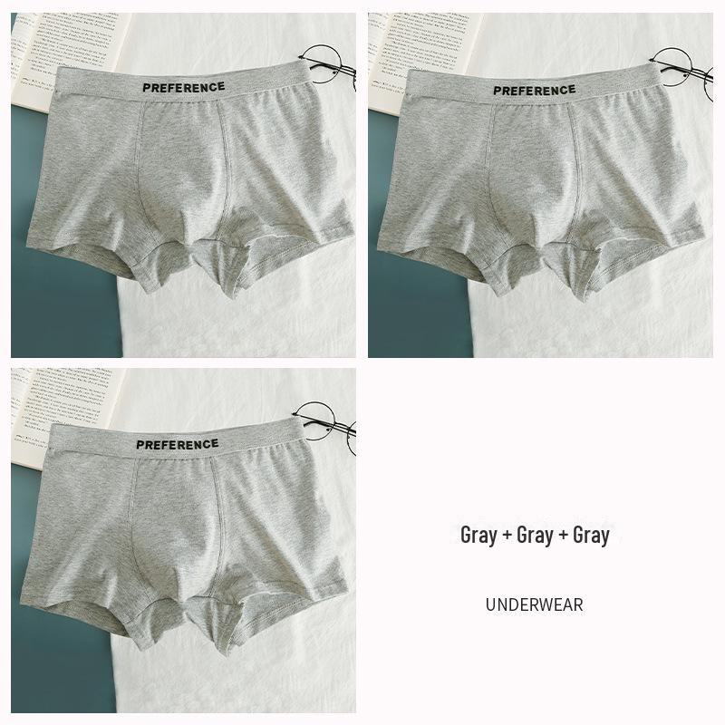 Men's Breathable Cotton Boxer Briefs, Solid Black or White.