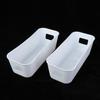4Pcs Plastic Storage Boxes White Suitable For Drawer Shelf Wardrobe Office Bedside Store Phone Cases Socks Space-Saving