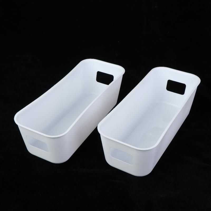 4Pcs Plastic Storage Boxes White Suitable For Drawer Shelf Wardrobe Office Bedside Store Phone Cases Socks Space-Saving