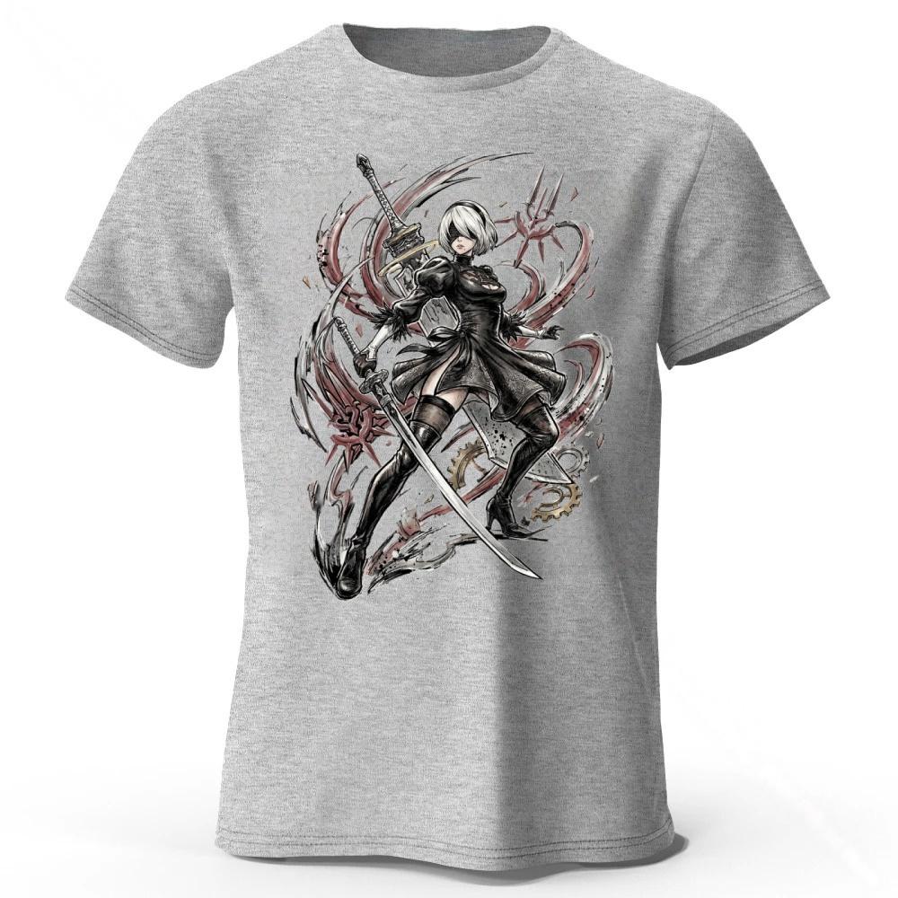 2026 New Neil Mechanical Era 2B Pure Cotton Short Sleeved Mens Summer Fashion Casual Loose Comfortable Plus Size Tshirt Top