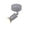Plafonnier 1 Spot Orientables NETTLIFE - GU10 3W, Métal Gris, ampoule non fournie, pour Salon, Chambre, Cuisine, Couloir, Bureau