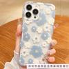 Blue and white flower for apple 16/15/14/13/12promax shock absorber airbag mobile phone case iphone11 soft 78