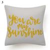 45*45Cm Flower Letter Print Cushion Cover Ployster Throw Pillows Sofa Home Decor Pillower Cover Decorative Pillowcase