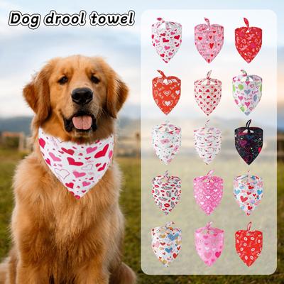 Valentine's Day Pet Clothing Love Pet Water Scarf Dog Scarf Pet Accessories Dog Scarf
