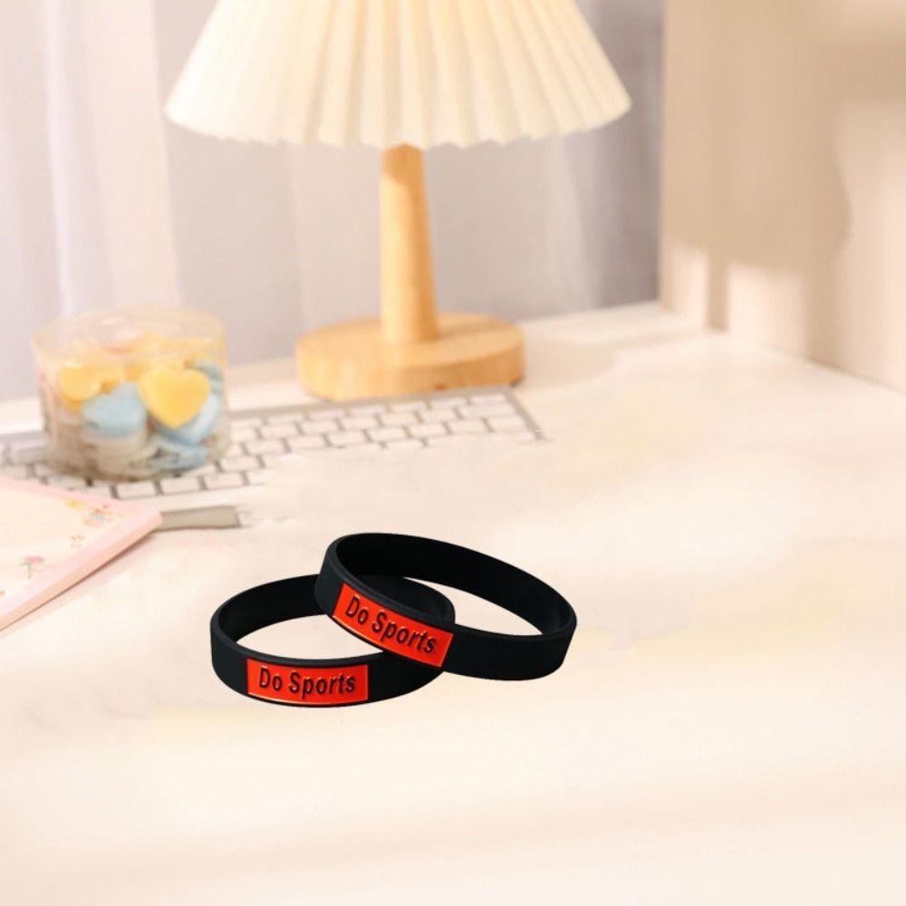 Printed Fashion Style Wrist Bands Lettering Sports Design Bracelets  Kids Gift