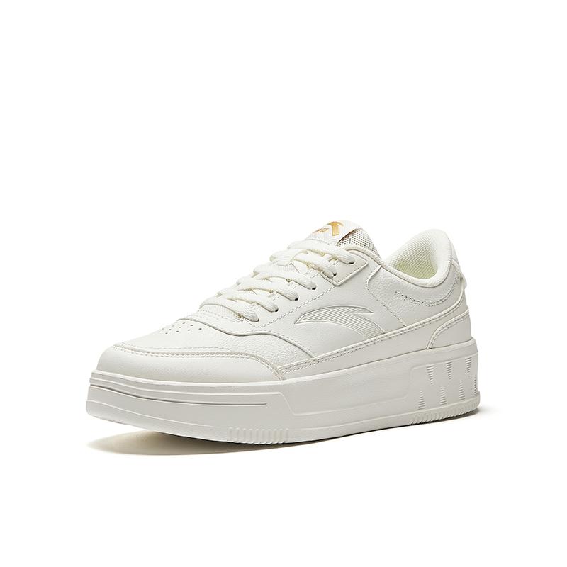 Anta Dancing Abrasion Resistant Height Increasing Low top Skateboard Shoes Women's White 922538005-1