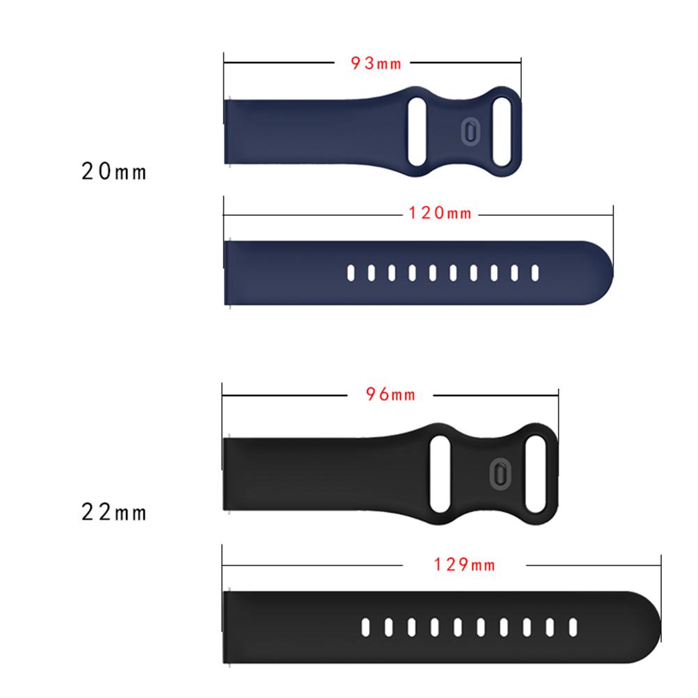 20mm 22mm Silicone Band For Samsung Galaxy Watch Active 2 Watch 3/4/5 Pro 45mm 40mm 44mm S3 Bracelet Galaxy Watch 6 Watch Strap
