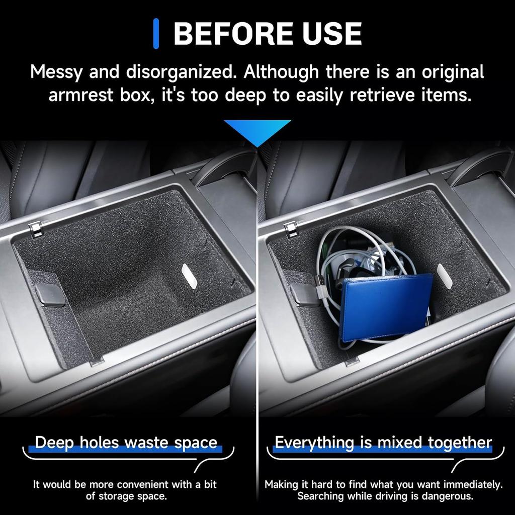 SXCY 2PCS Tray for 2024-2026 Lincoln Nautilus Center Console Organizer