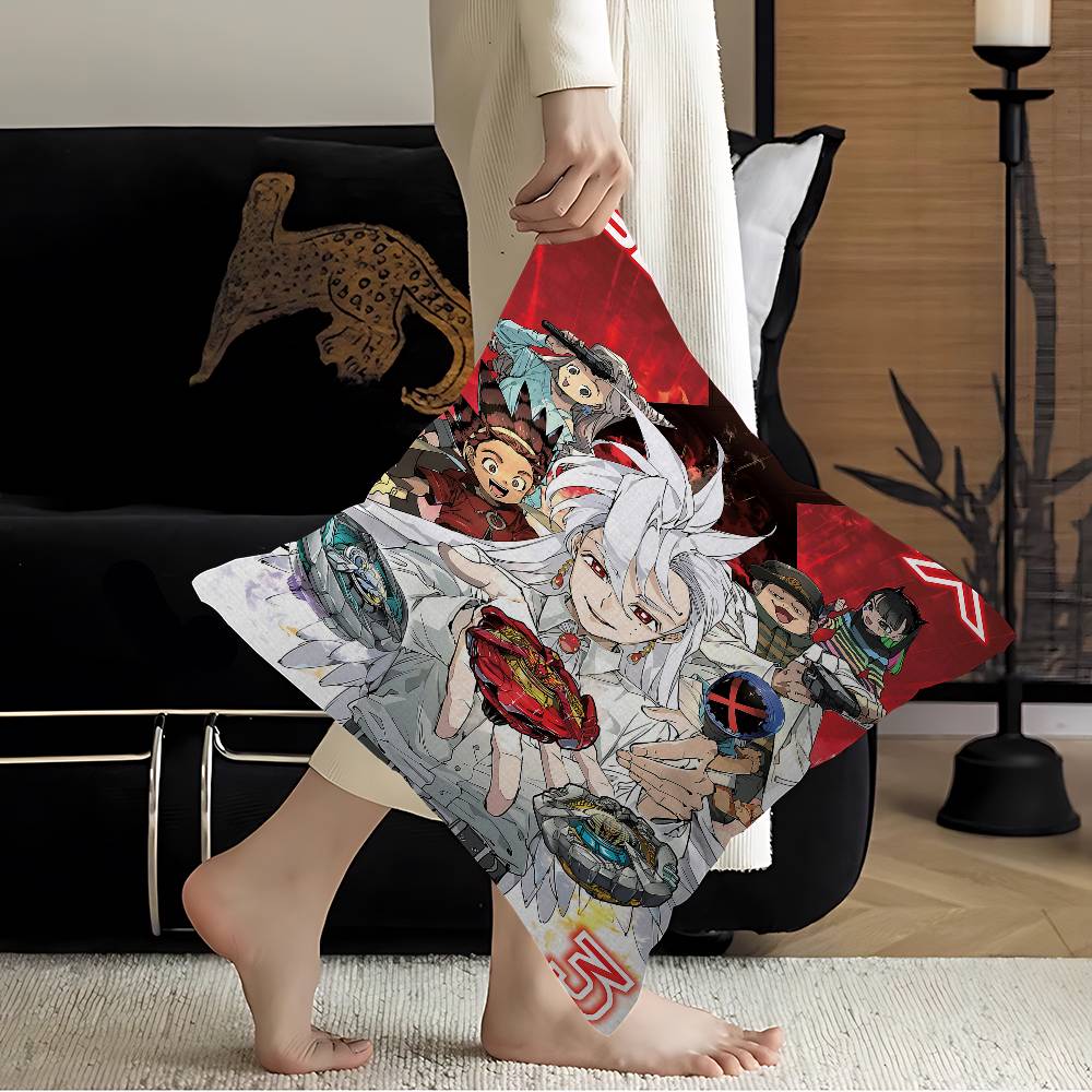 Anime B-Beyblade X Vintage Pillow Anime Pillow Sofa Bed Head Pillow Cover Cushion Cover 45x45 Cm Fashion