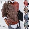 DICFY Women's Fashion Casual O-Neck Long Sleeve Autumn Winter Hoodie