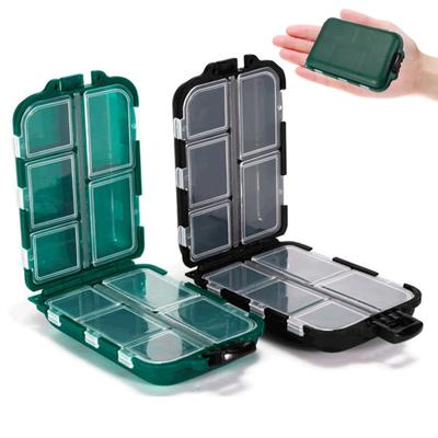 10 Grids Fishing Lure Box Fishing Tackle Bait Storage Box Tackle Trays Hooks Organizer Accessory Multifunctional Bait Container