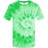 Summer new men's round neck 3D printed short sleeved t-shirt with digital multi-color tie dye