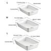 Stripe Pattern Ceramic Baking Tray Deepened Lasagna Pan Multipurpose Baking Dish  Oven