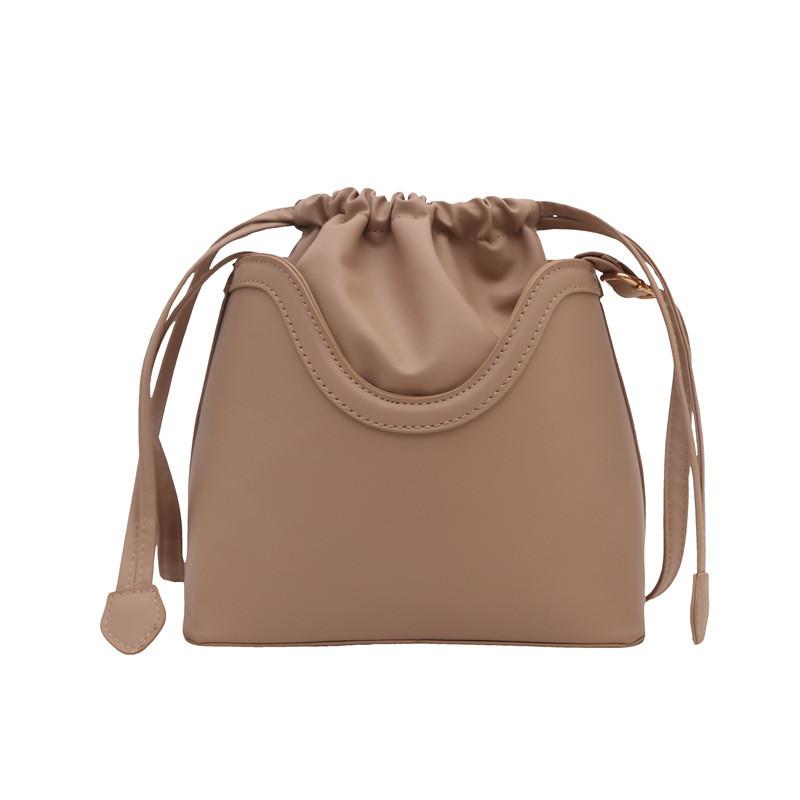 Chic Pu Leather Bucket Bag For Women With Trendy Design Versatile For Urban Minimalist Fashion