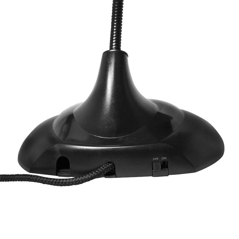 LogiLink Desktop Microphone with 3.5mm Jack, Flexible Neck, Stand, Adjustable, Compact Design