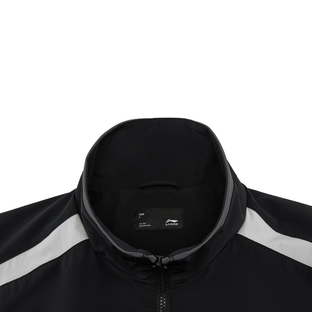 Li Ning DNA Series Winter Sports Inspired Limited American Retro Color Block Casual Fashion Versatile Logo Quick Dry Cool Zipper Windbreaker AFDWE01-1