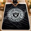 Flannel BlanketLas Vegas Raiders Warm Soft Throw Blanket for Indoor Sofa Bed Living Room Use