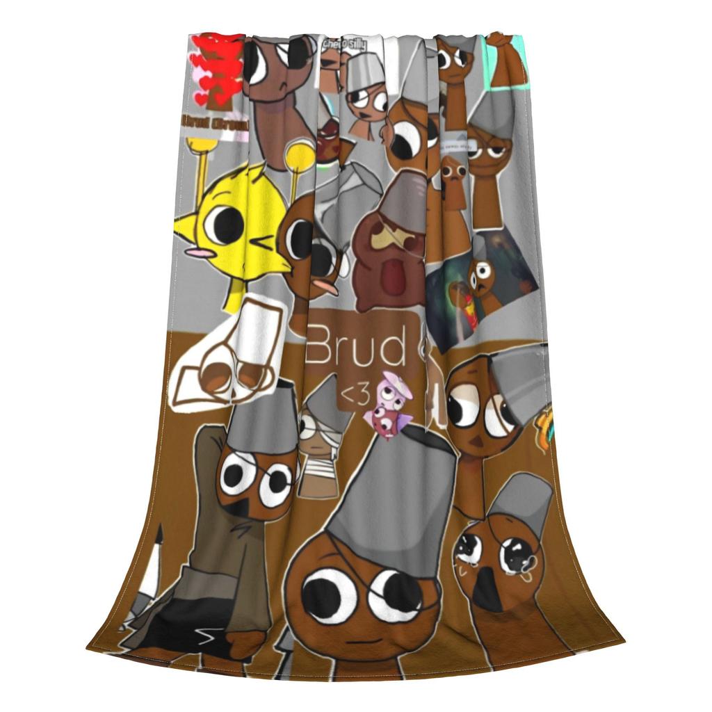 Sprunki Incredibox Cartoon Game Blanket Cozy Soft Throw Blankets for Sofa 50x60 Inch Multi-size Rug Piece