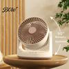 Quiet Office Fan Desktop Air Circulation Fan, 5 Speed Portable USB Desk with 1800mAh Battery Compact & Digital Display, Personal Cooling for
