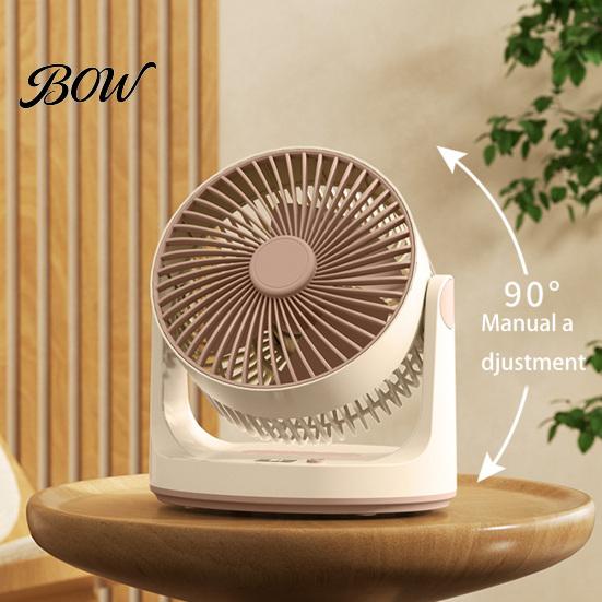 Quiet Office Fan Desktop Air Circulation Fan, 5 Speed Portable USB Desk with 1800mAh Battery Compact & Digital Display, Personal Cooling for