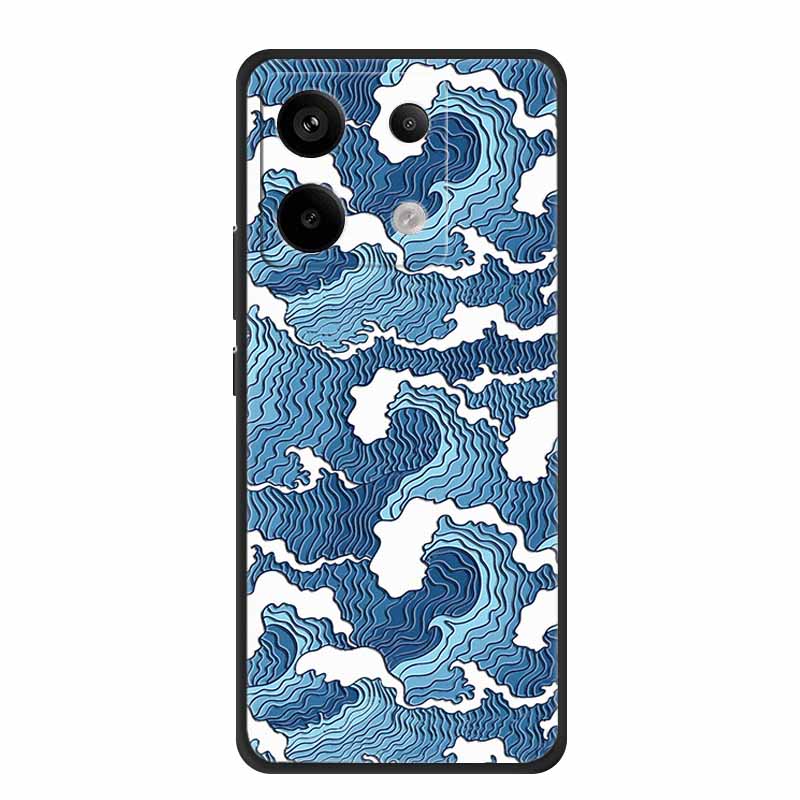 3D Emboss Case For Redmi Note 14S Case 14 S Coque Black Silicone Soft Back Cover For Redmi Note 14 4G 5G Phone Case Note14 Pro