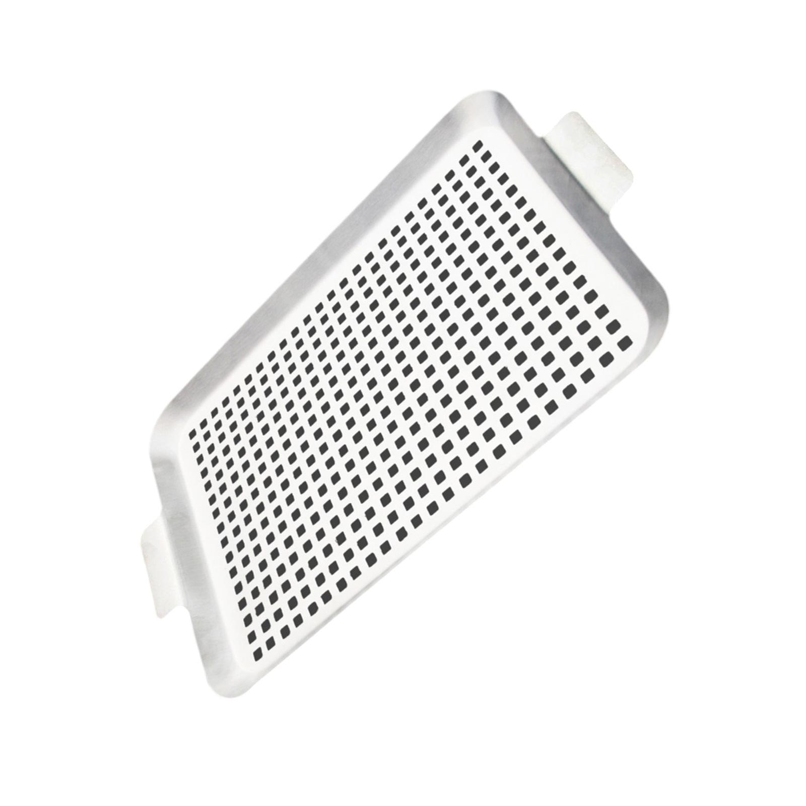 

Functional Stainless Steel BBQ Grill Pan Set With Perforated Surface And Handles For Outdoor Grilling Vegetables Fish M