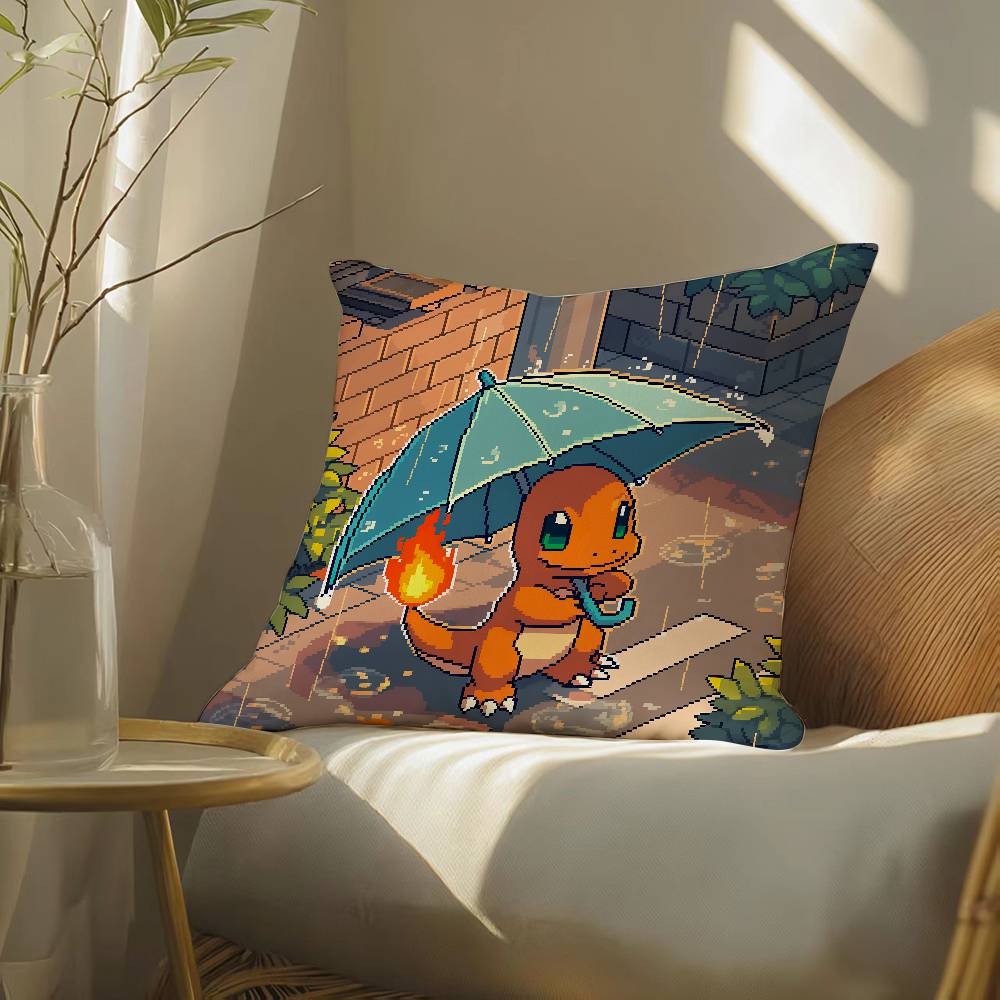 Pokemon Kalos Region Anime Plush Pillow Cover Soft Short Plush Cushion Cover For Sofa Bedroom Home Decor Gift