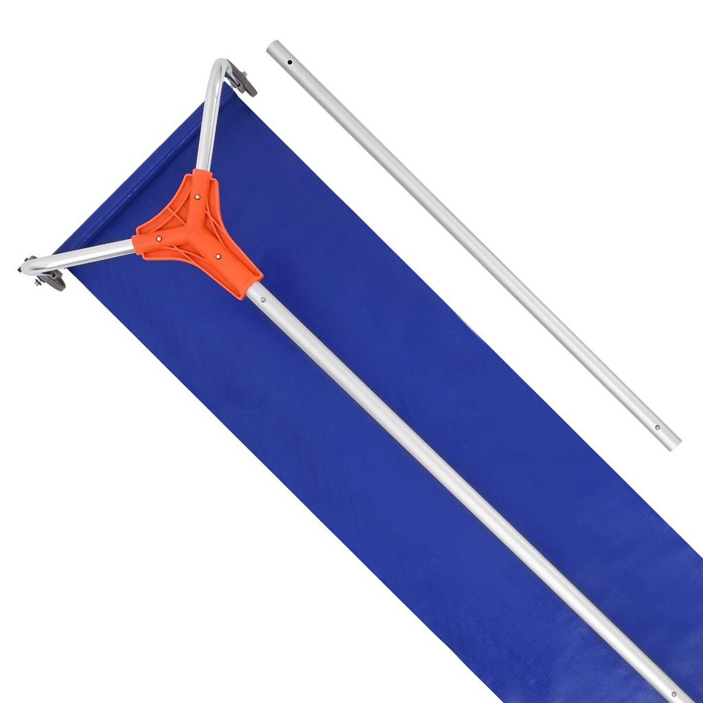 Schneeräumharke für Dächer, 27cm Aluminiumklinge, 1,25-5,24 m Verstellbarer Dachschneeschieber mit Rädern & Gleiter, Leichtes Schneeräumwerkzeug für Hausdach