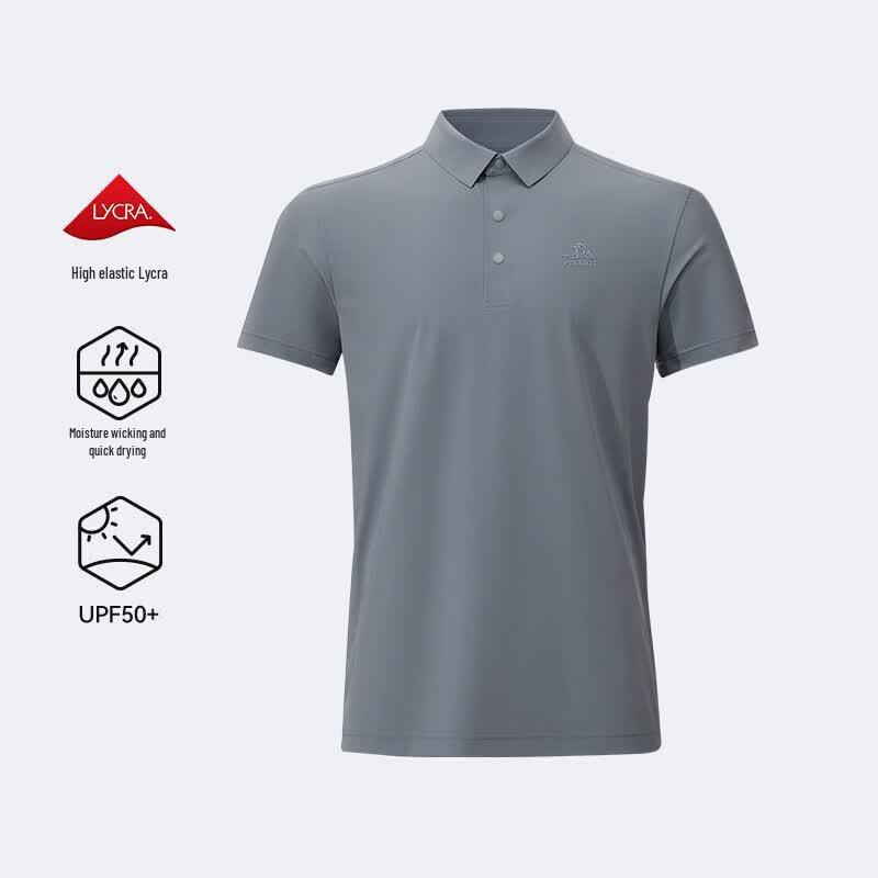 PELLIOT Men's Quick-Dry UPF50+ Polo T-Shirt