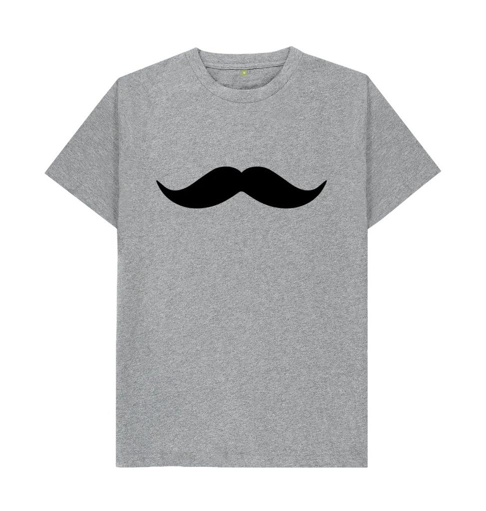 TRENDY T SHIRT SIMPLE MOUSTACHE SHAPE Minimalist Trendy Printed T-Shirt Casual Loose and Fashionable T-Shirt
