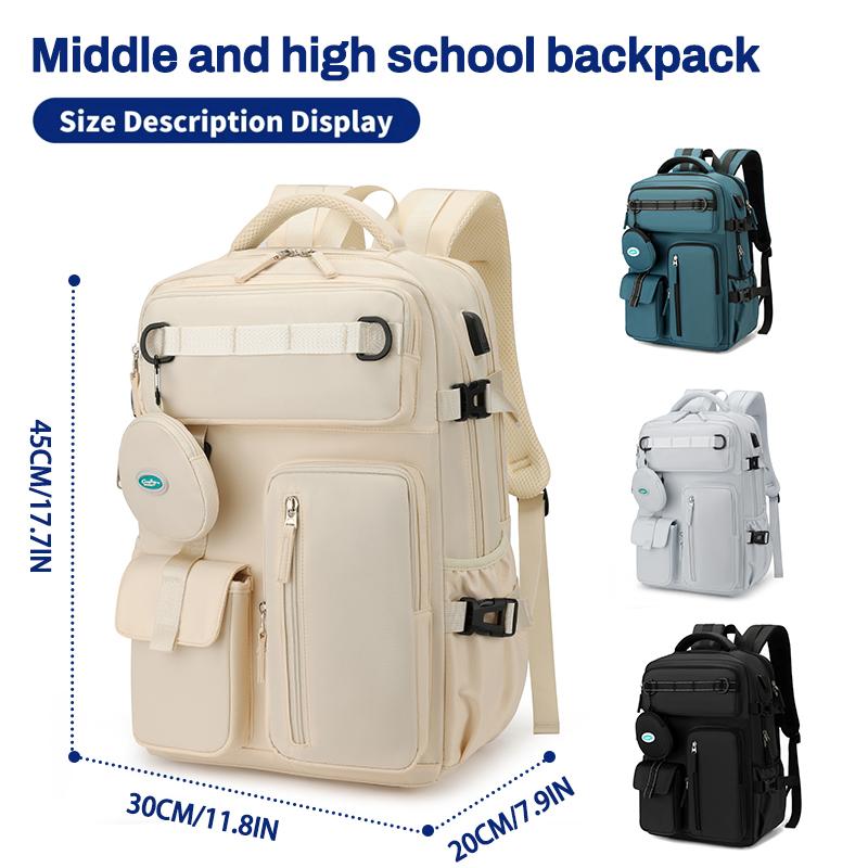 Computer Bag for Junior and Senior High School Students, College Students, Casual, Lightweight, Large Capacity Backpack for Boy