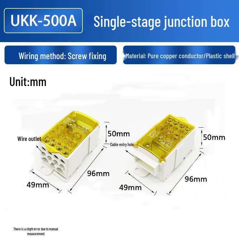 High Current Multi-Out DIN Rail Single-Pole Distribution Box: UKK 80A, 125A, 160A, 250A, 400A, 500A