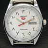 REFURBISHED JAPAN 6309A SEIKO 5 AUTOMATIC MENS ARABIC WHITE DIAL WATCH a427349-2 QRL-a427349