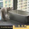 Thickened Stainless Steel Cat Litter Box - Giant, Anti-Splash, Easy to Clean, Large Capacity
