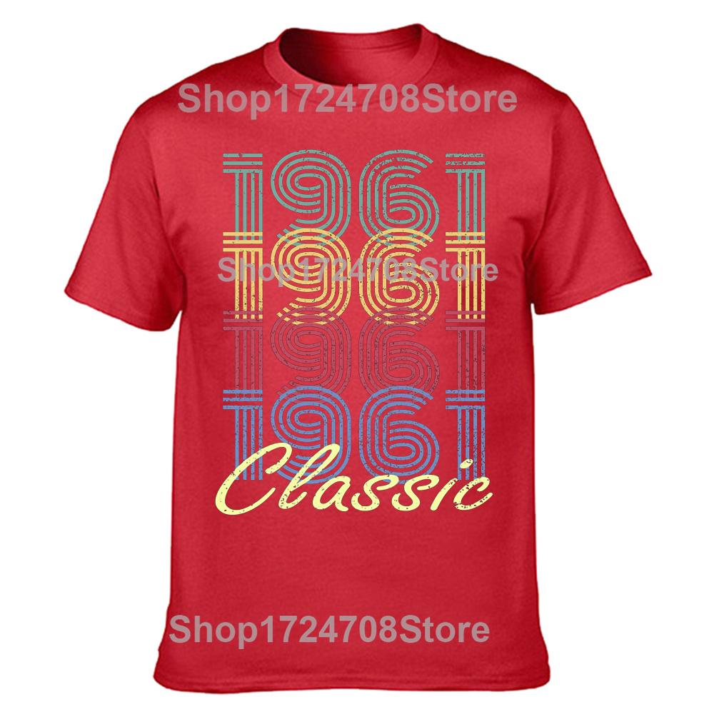 

New Men Born in 1961 T Shirt Oversize Printed Casual Tee shirt Casual Short Sleeve Vintage Couples TShirt S