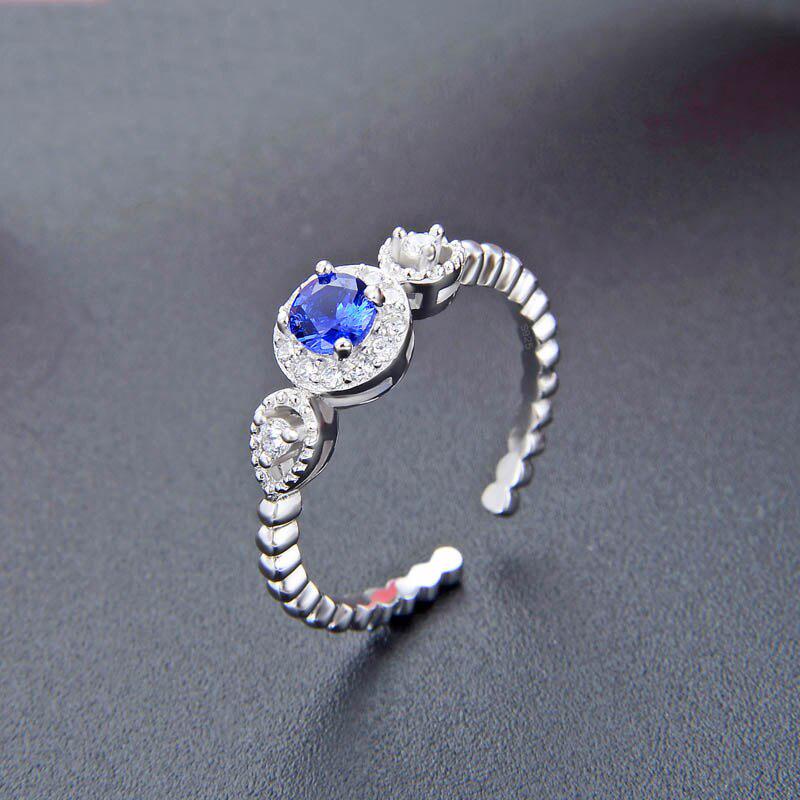 

Танцизное женское классическое кольцо из стерлингового серебра 925 пробы с цирконом, женские ювелирные изделия, свадебное обещание, подарок для вечеринки Resizable