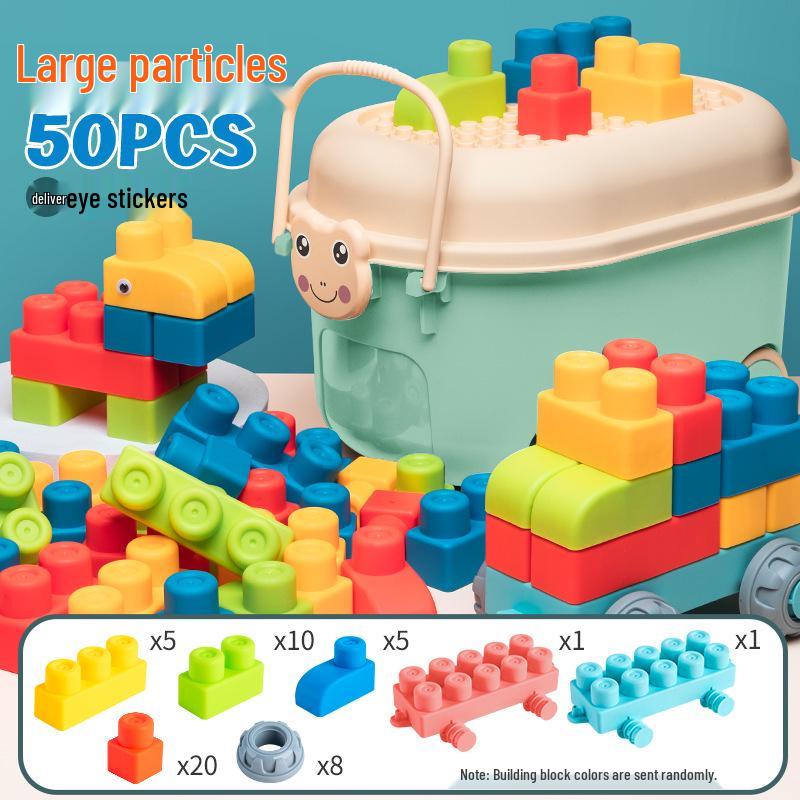 Washable Soft Rubber Building Blocks: Large, Educational Toy for Early Childhood