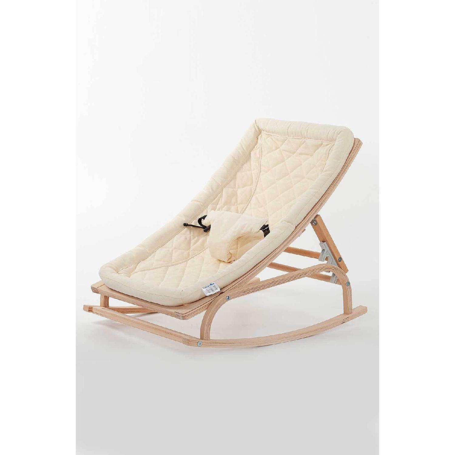 

Рюкзак-кенгуру со ступенькой из натурального дерева - бежевый