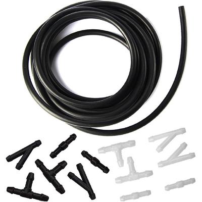 Windshield Washer Hose Kit - 4 Meter Universal Washer Fluid Hose with 12 Pcs Hose Connectors, Suitable for Most Windshield Washer Nozzle