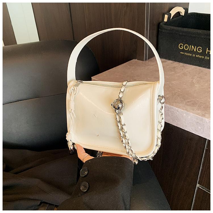 

Популярная сумка женская новая простая однотонная сумка-цепочка изысканная на плечо кроссбоди мини-сумка белый