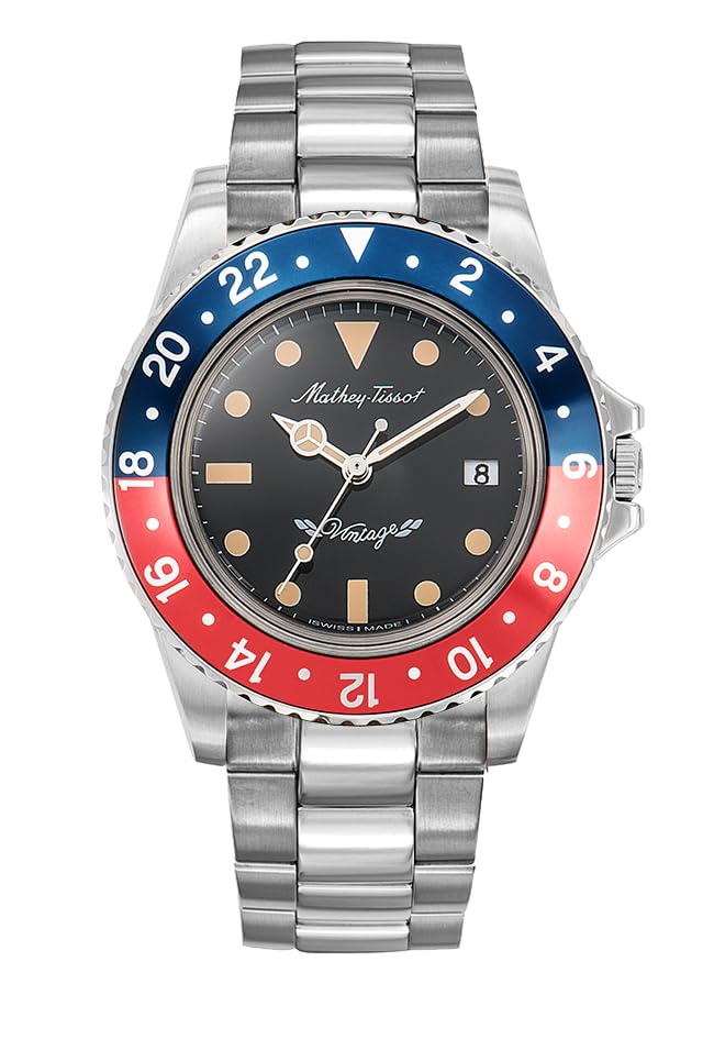 

Mathy Vintage Quartz 40mm H900AR Silver Watch Mathey-Tissot Men s