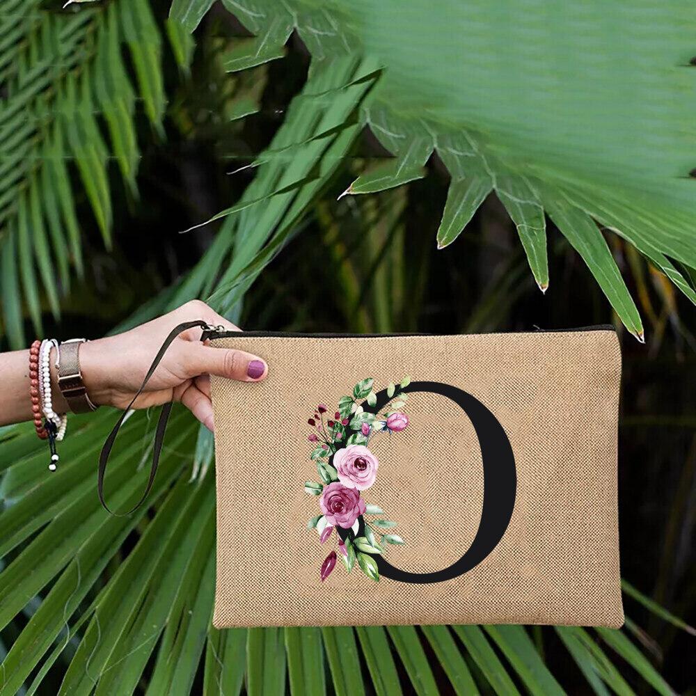 Простой льняной клатч на запястье — фото 15