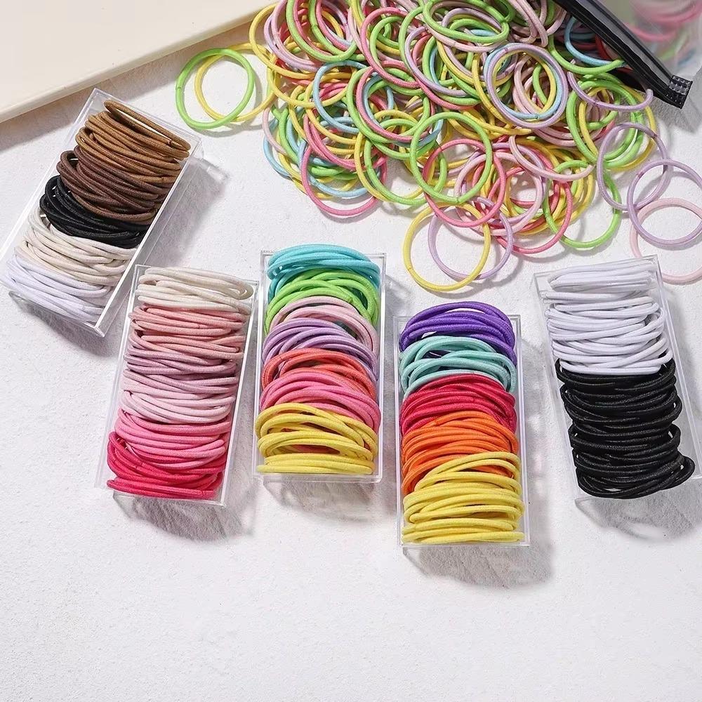 50 szt. Gumki do włosów Opaski Gumki do kucyka Sznurek Scrunchies Obręcz Colet Opaska do włosów dla Kobiety Mężczyzny Dziewczynki Cienkie Akcesorium do fryzury