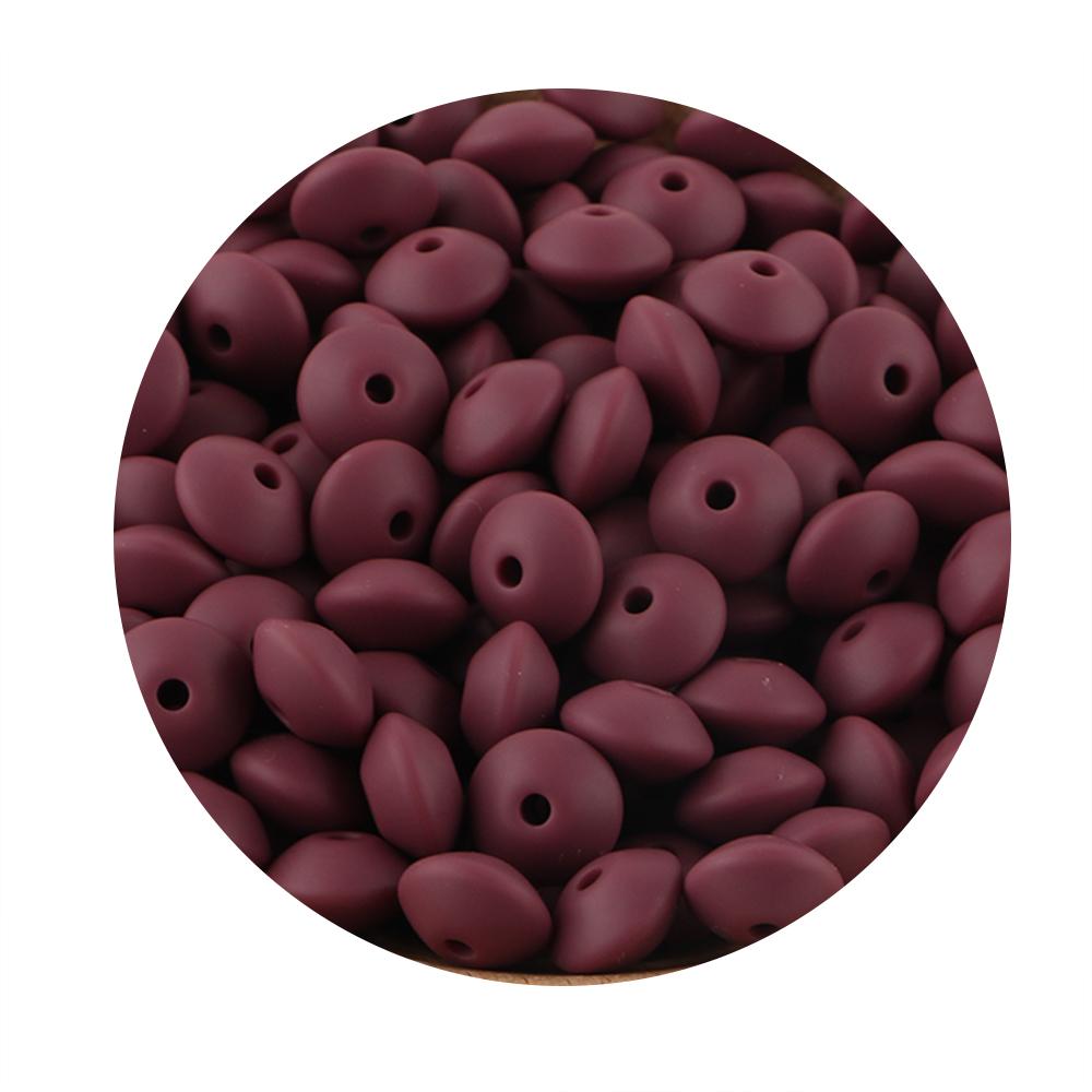 New 50pcs/lot Silicone Lentil Silicone Beads 12mm Jewelry Making Lentil Beads DIY Necklace Bracelets Jewelry Accessories