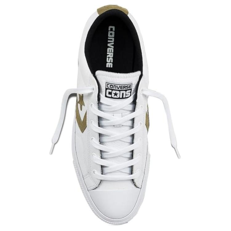 Converse Star Player Bequeme Einfache Low Top Canvas Schuhe Unisex Sneaker Weiß 153763C