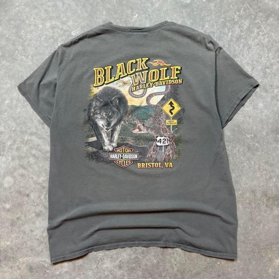 Harley Davidson Black Wolf tee #bikerstyle Unisex T-Shirt S