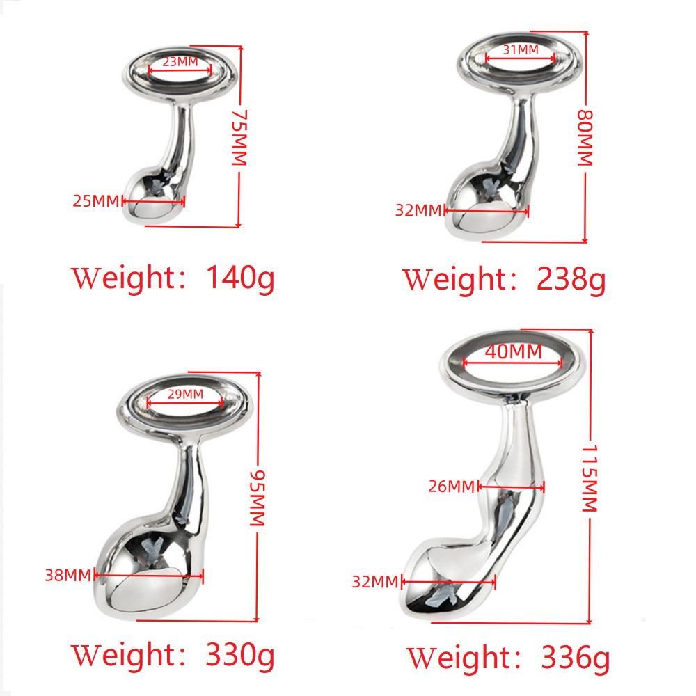 Stainless Steel Men's Prostate Stimulation Pull Ring Sex Product Adult Massage Toys