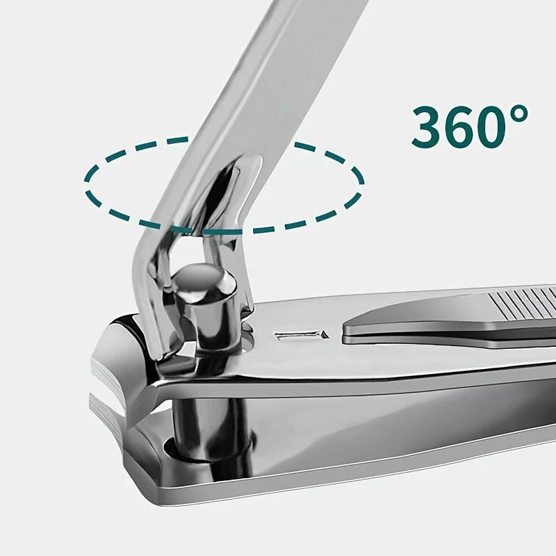 1pc Portable large nail clippers, household rotating belt filing nail clippers, nail trimming tools