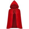 Fairy Tale Lace Trim Cloak 80/130cm Cosplay Costume Cape Performance Red Hooded Cloak  Christmas