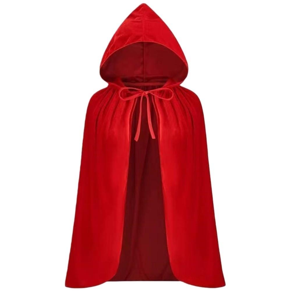 Fairy Tale Lace Trim Cloak 80/130cm Cosplay Costume Cape Performance Red Hooded Cloak  Christmas